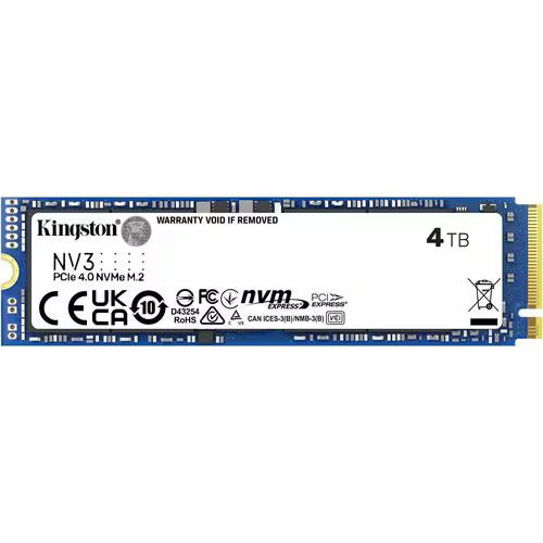 Unidad de estado sólido Kingston NV3 M.2 2280 Interno 4TB PCI Express NVMe