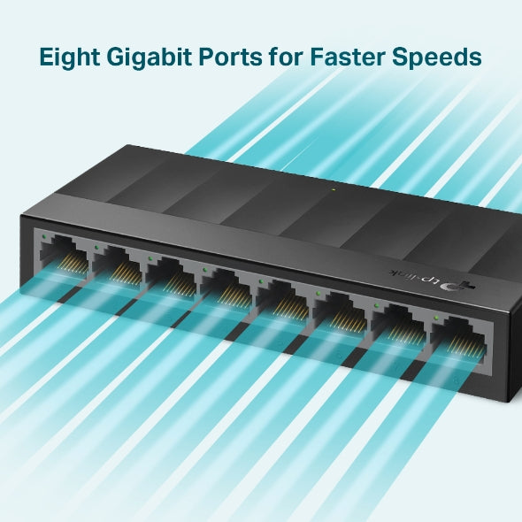 Switch de Escritorio de 8  Puertos 10/100/1000Mbps