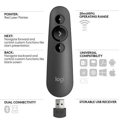 Apuntador Logitech R500 Bluet