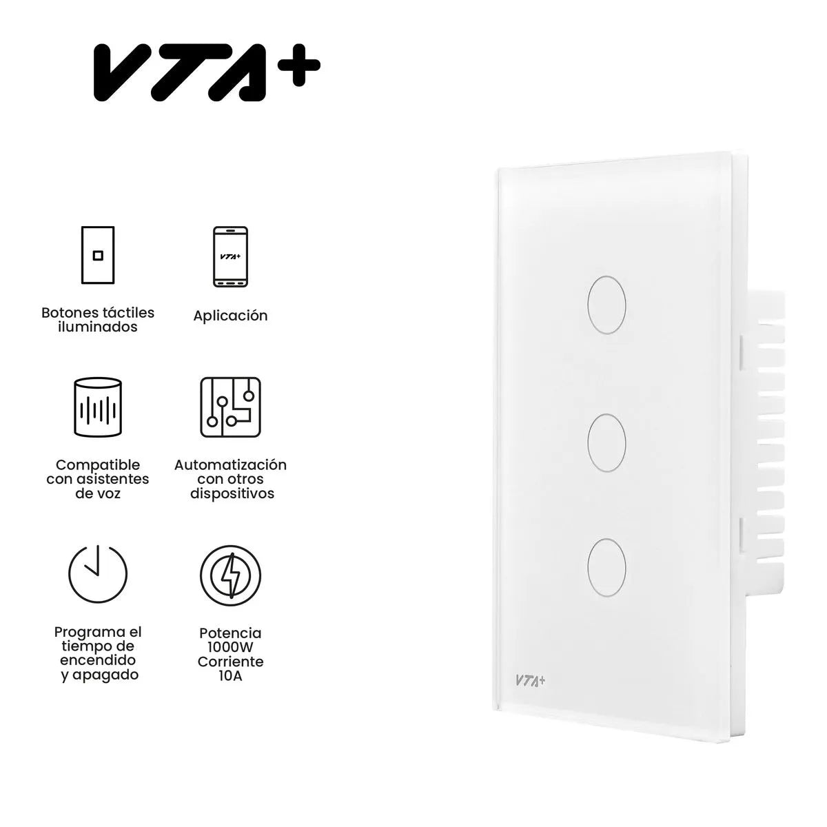 Interruptor Triple Inteligente Vta+