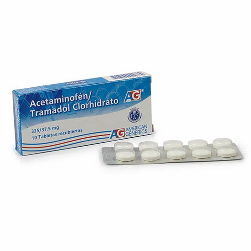 Acetaminofén + Tramadol Clorhidrato AG 325 mg/37.5mg Caja x 10 Tabletas
