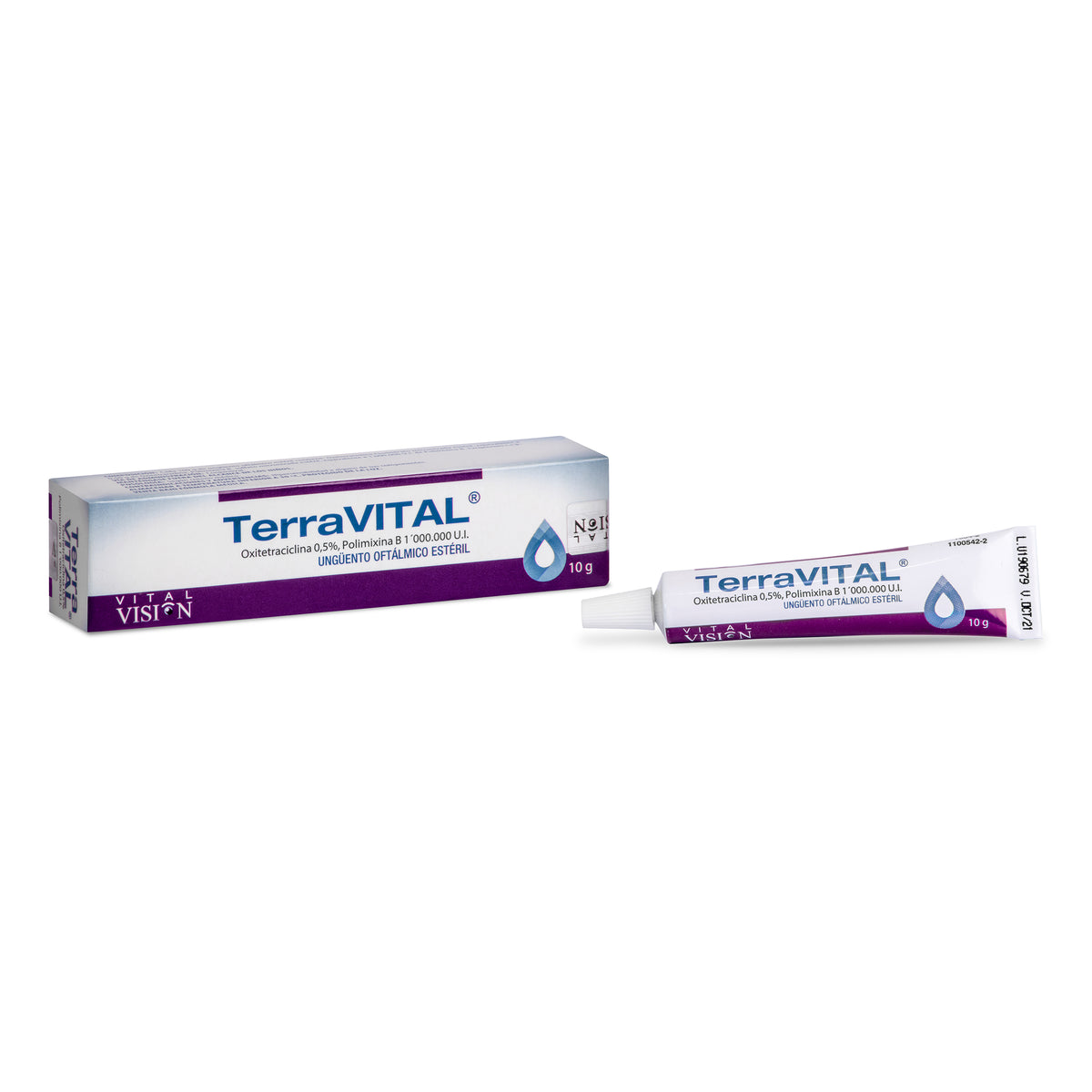 Terravital Oxitetraciclina + Polimixina B 10.000UI/5mg Vitalis Ungüento Oftálmico Tubo x 10 gr