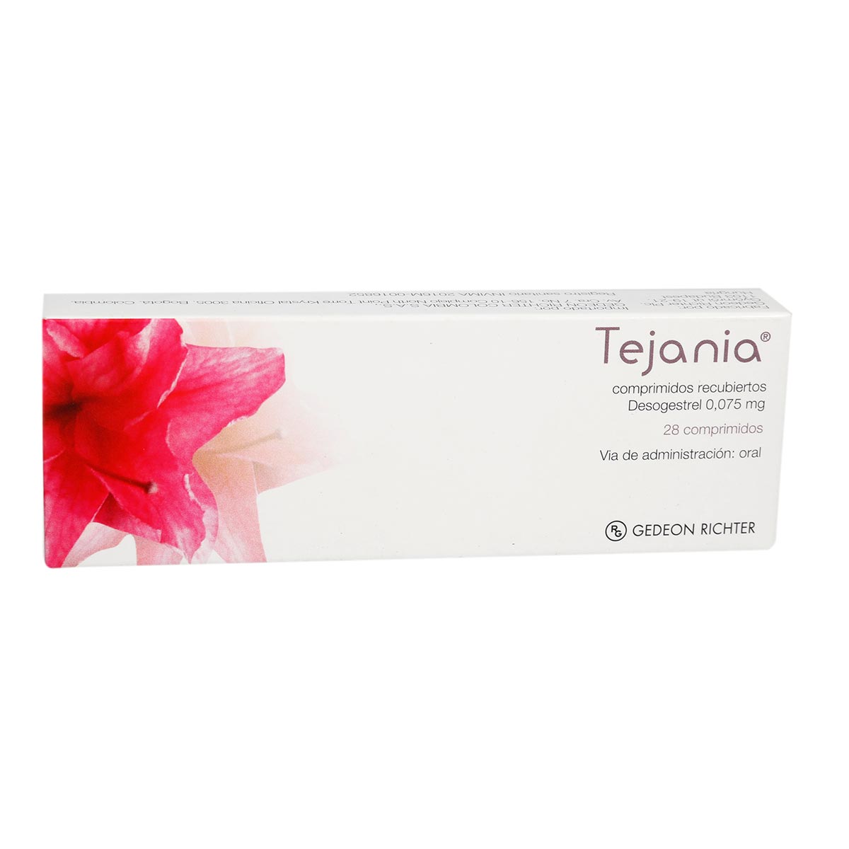 Tejania Desogestrel 0.075 mg Gedeon Farma Caja x 28 Comprimidos