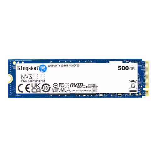 Unidad SSD M.2 Kingston NV3 500GB PCI Express NVMe