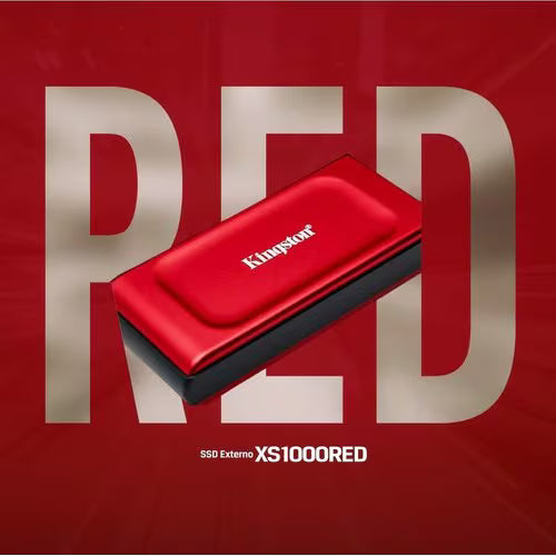 Unidad de estado sólido Pórtatil Kingston XS1000 1TB Rojo USB 3.2 (Gen 2) 1050MB/s