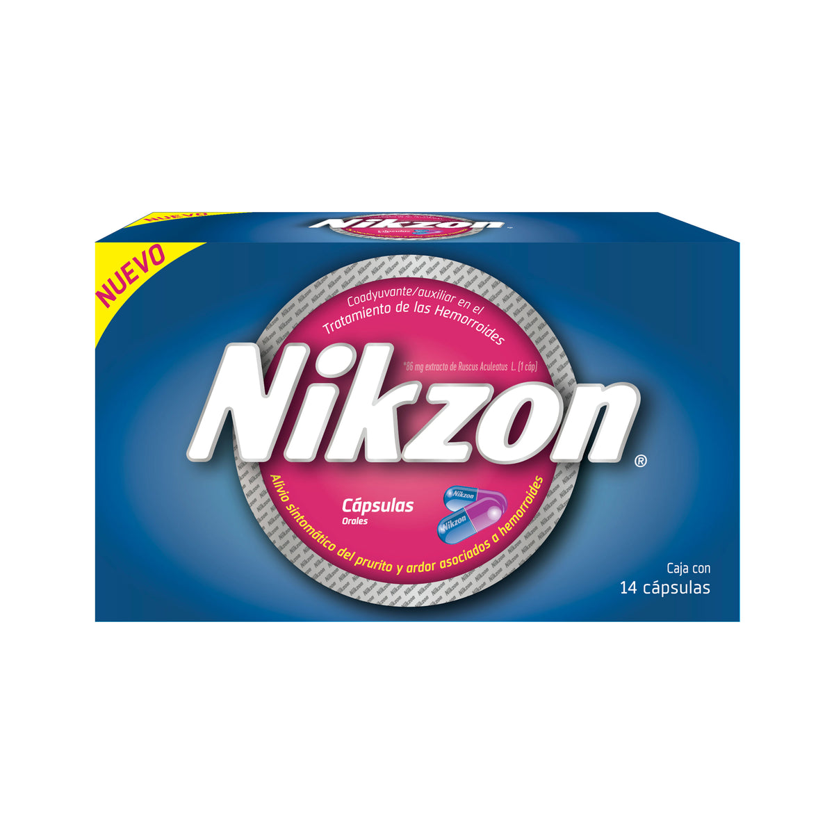 Nikzon Extracto de Ruscus 86 mg Genomma Caja x 14 Cápsulas