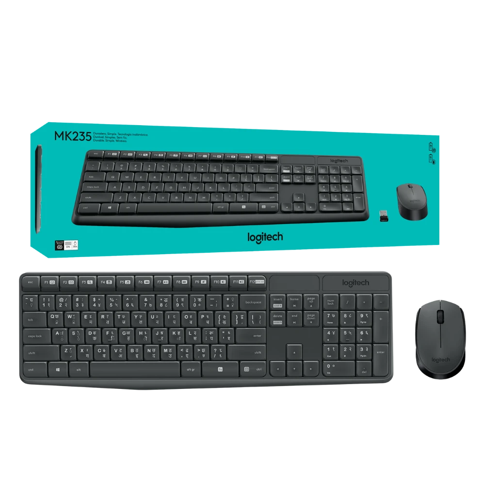 Combo Ratón y teclado Logitech Mk235 Inalámbrico