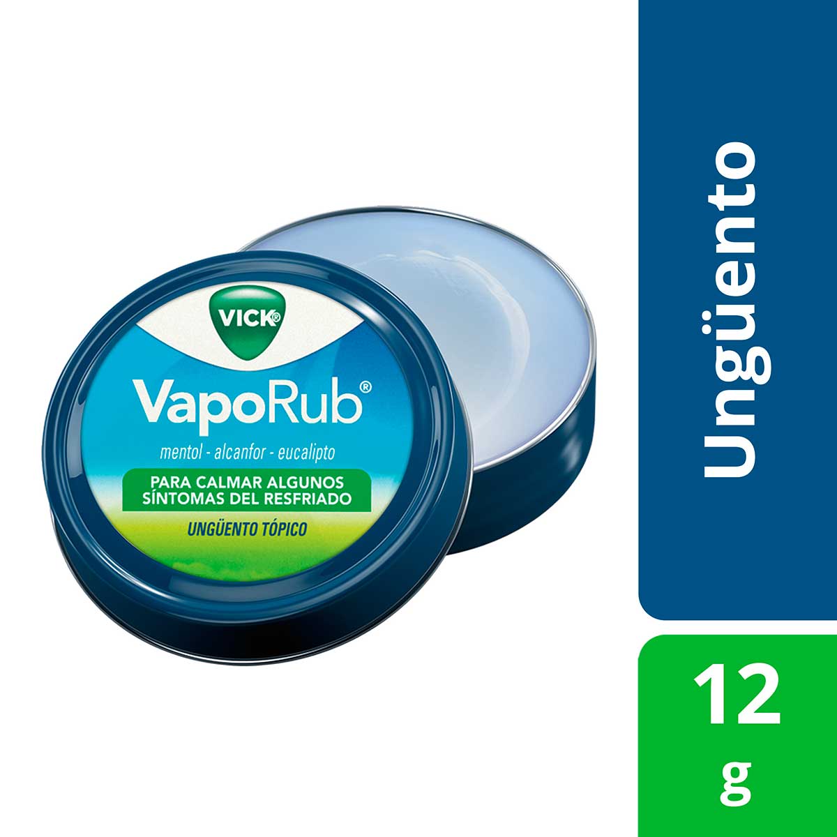 Vick Vaporub Ungüento Alcanfor + Eucalipto + Mentol P Frasco x 12 gr