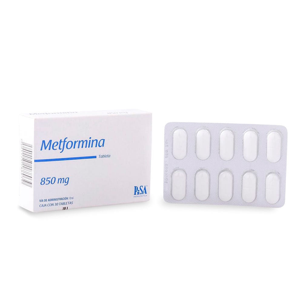 Metformina Pisa 850mg X 30 Tabletas