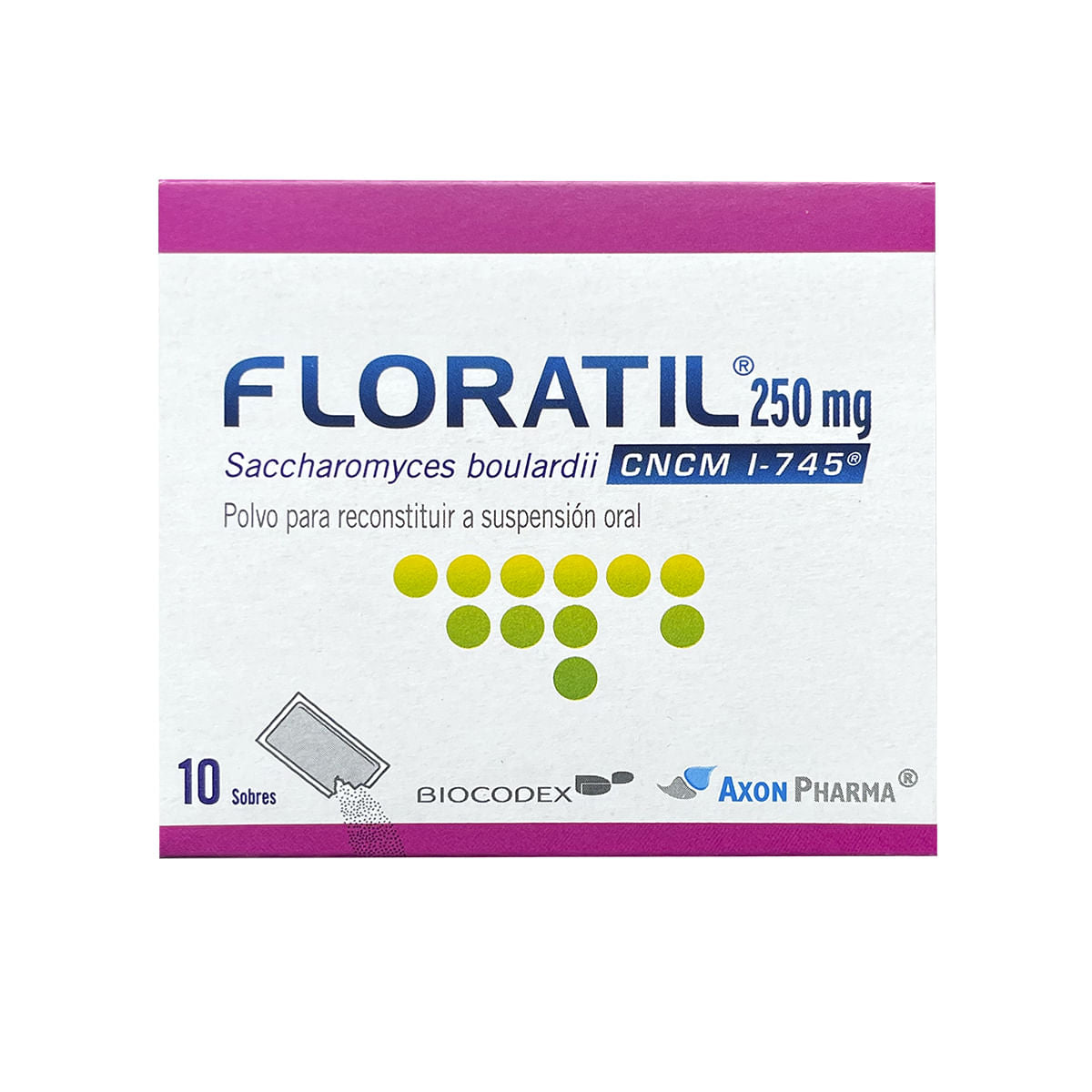 Floratil Saccharomyces boulardii 250 mg Biocodex Suspensión Oral Caja x 10 Sobres