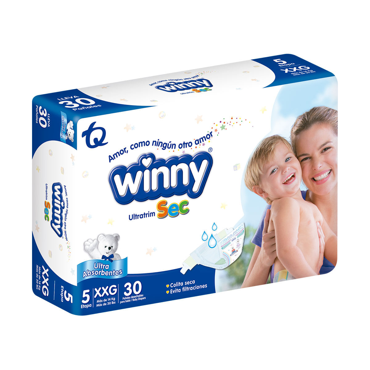 Pañales Winny Ultratim Sec Xxg Etapa 5 x 30 und