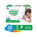 Pañales Winny Ultratrim Sec + Toallitas Húmedas Etapa 1 X 30 Und