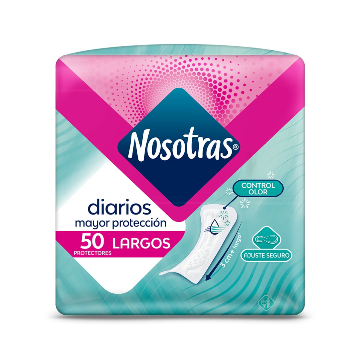 Protectores Diarios Nosotras Largos Paquete x 50 und