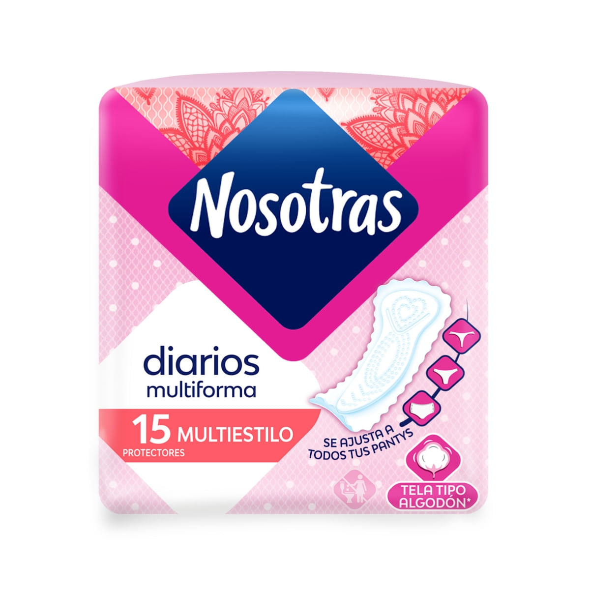 Protectores Diarios Nosotras Multiestilo Paquete x 15 und