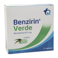 Benzirin Verde Bencidamina HCI 3 mg Tecnoquimicas Caja x 12 Tabletas