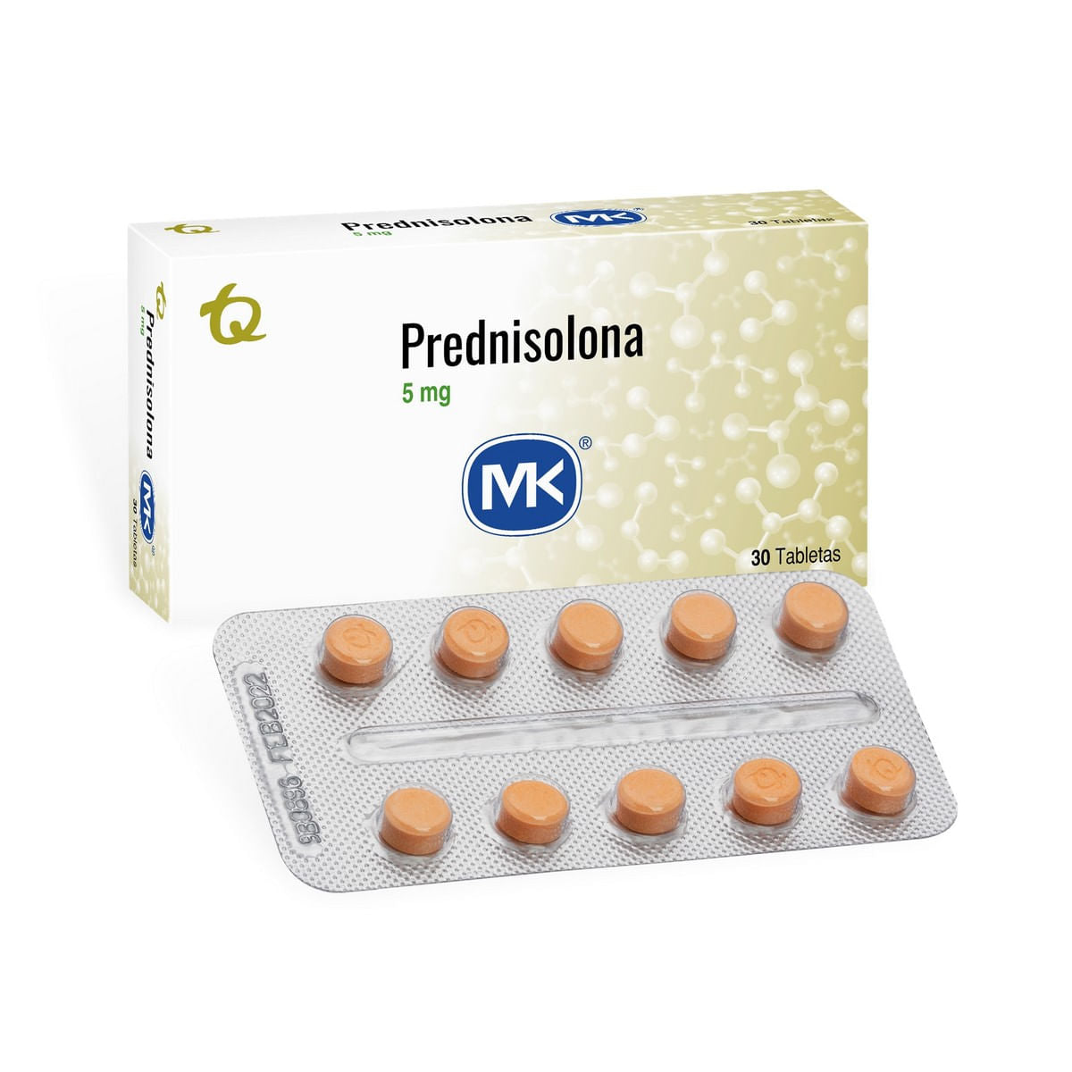 Prednisolona MK 5 mg Caja x 30 Tabletas