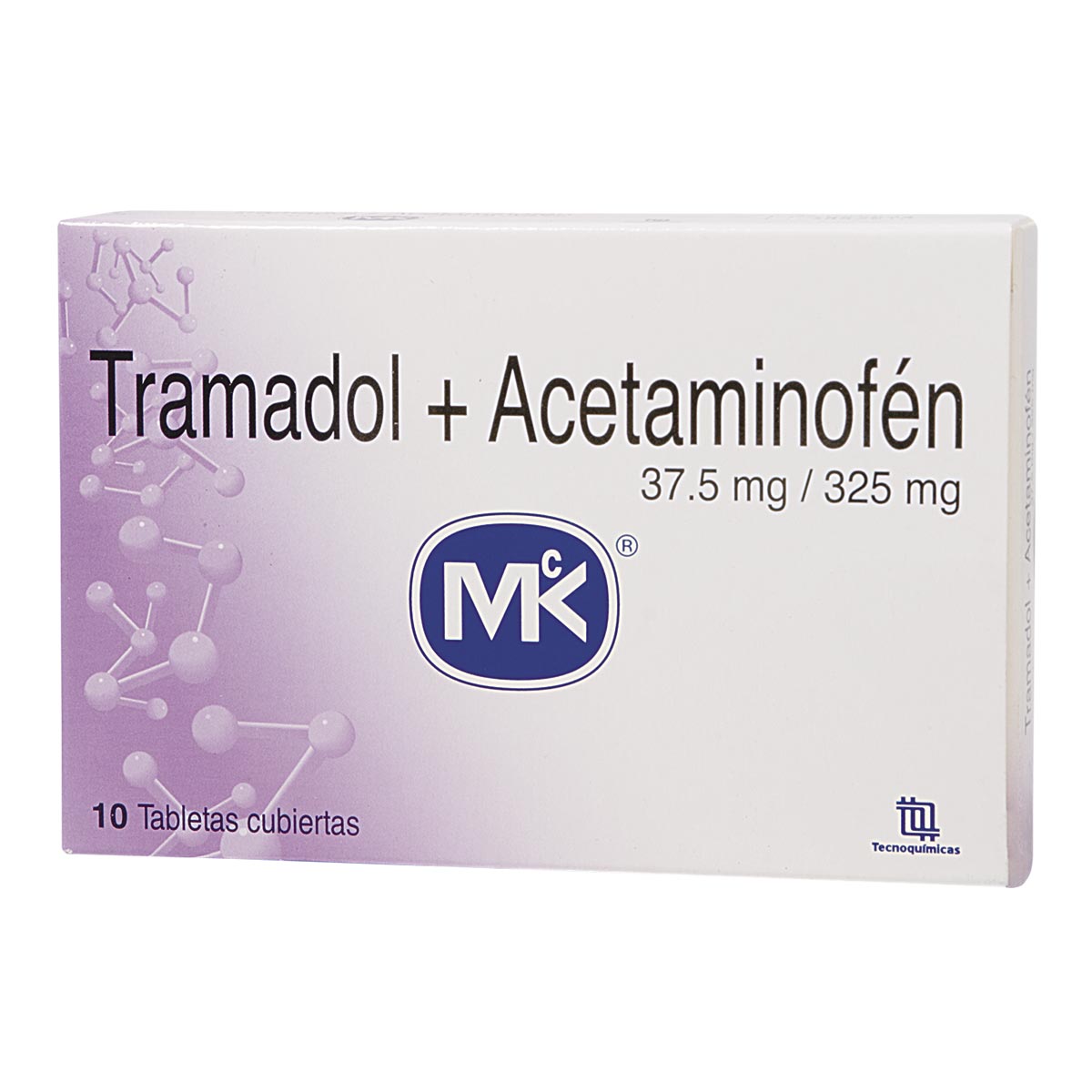 Tramadol + Acetaminofén MK 37.5mg/325mg Caja x 10 Tabletas