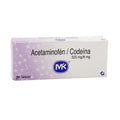 Acetaminofén + Codeína 325gr/8mg MK Caja x 20 Tabletas