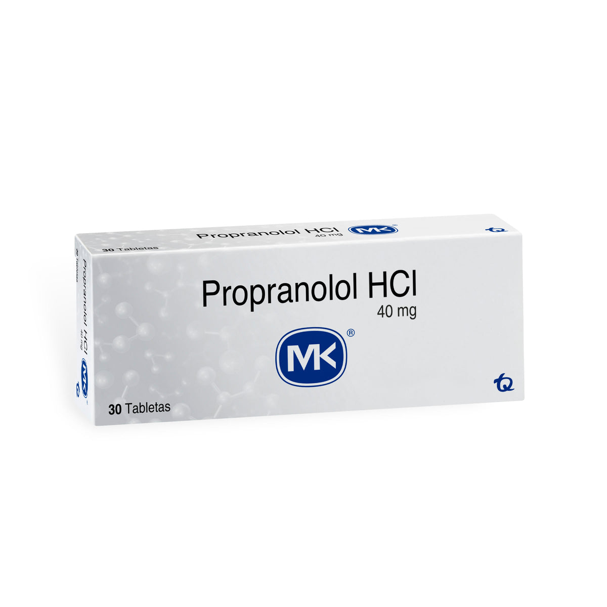 Propranolol HCI 40 mg MK Caja x 30 Tabletas