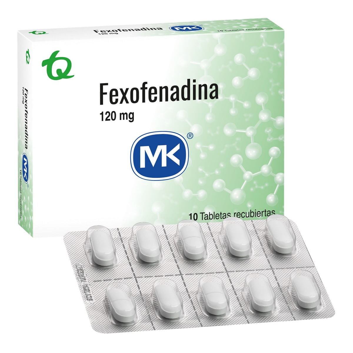 Fexofenadina MK 120 mg Caja x 10 Tabletas