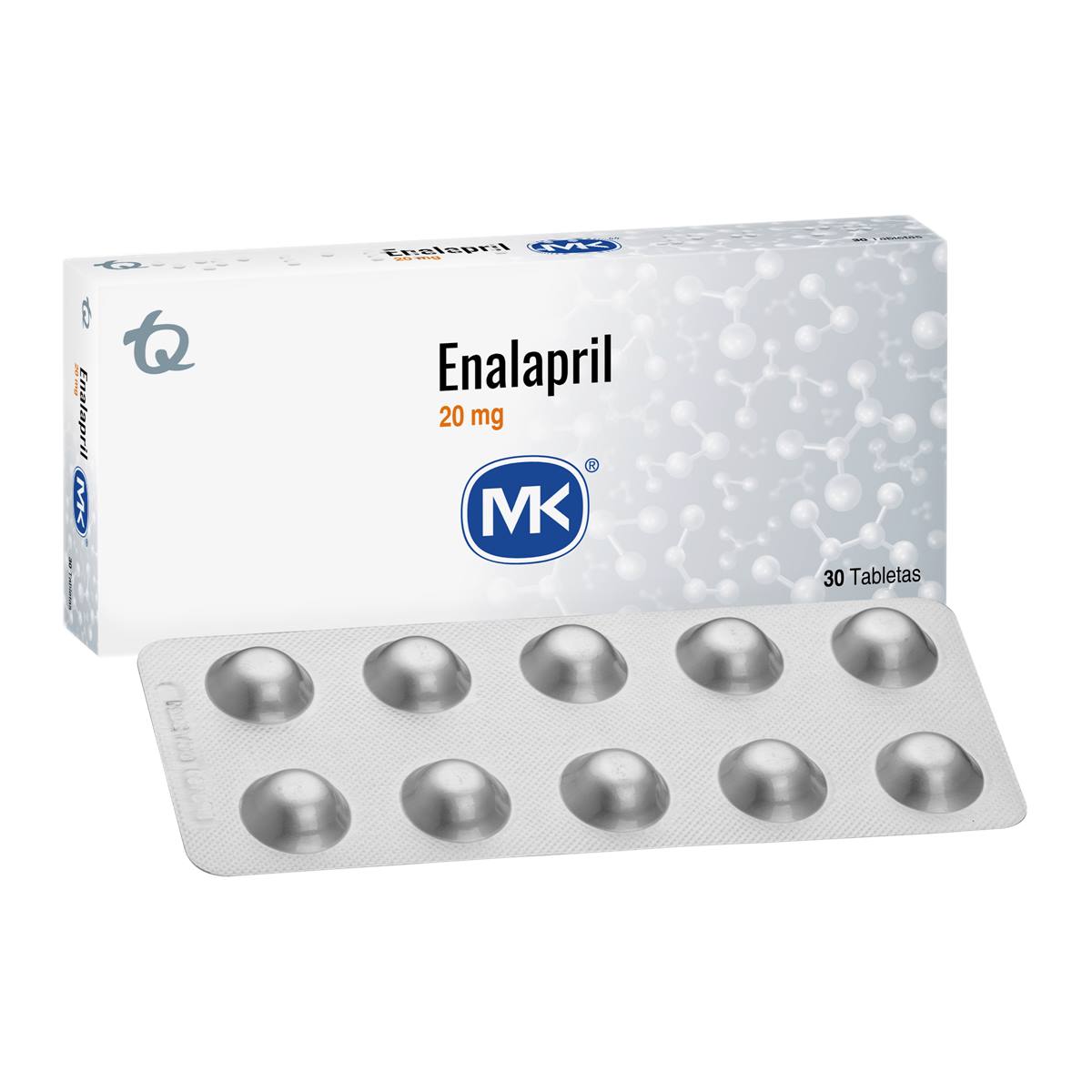 Enalapril 20 mg MK Caja x 30 Tabletas