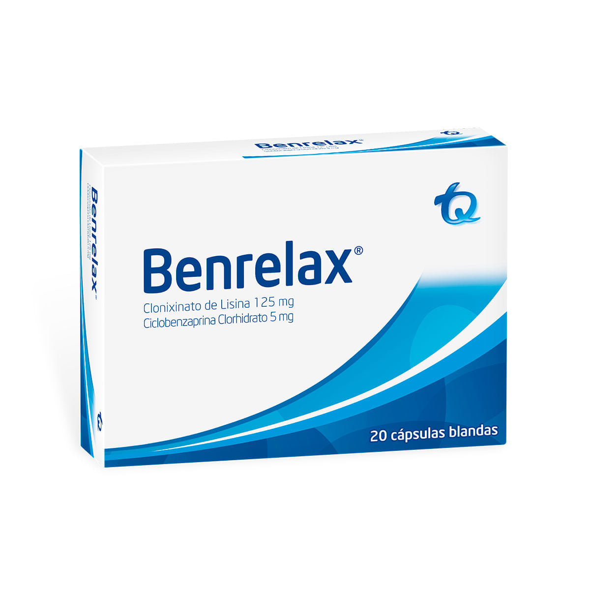 Benrelax Clonixinato de Lisina + Ciclobenzaprina 125mg/5mg Tecnoquimicas Caja x 20 Cápsulas