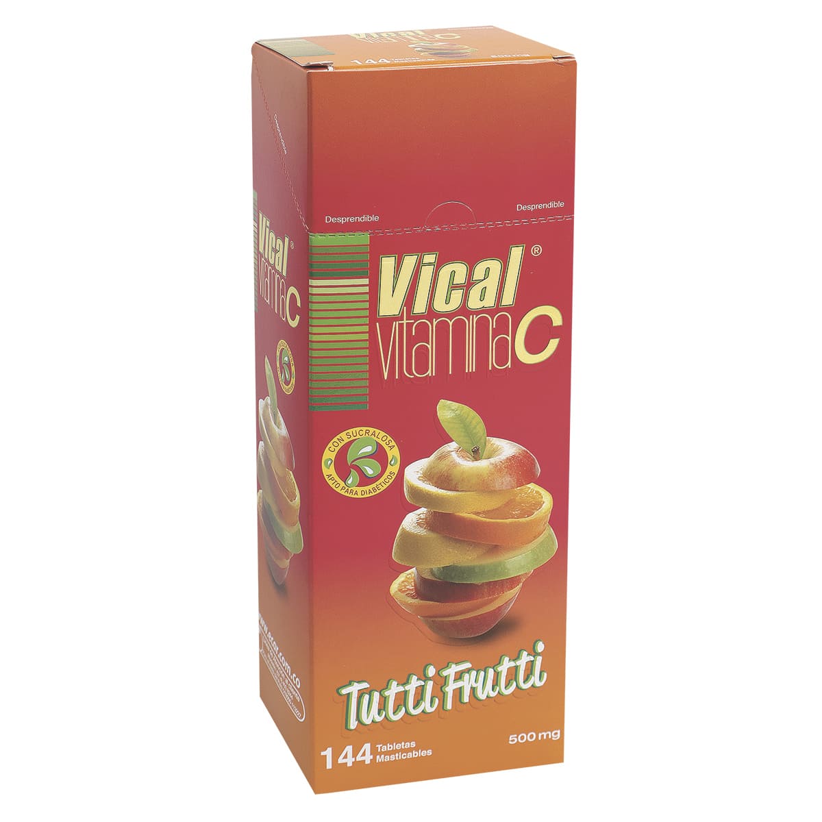 Vical Vitamina C 500mg Lab Ecar Sabor Tutti Frutti Caja x 144 Tabletas