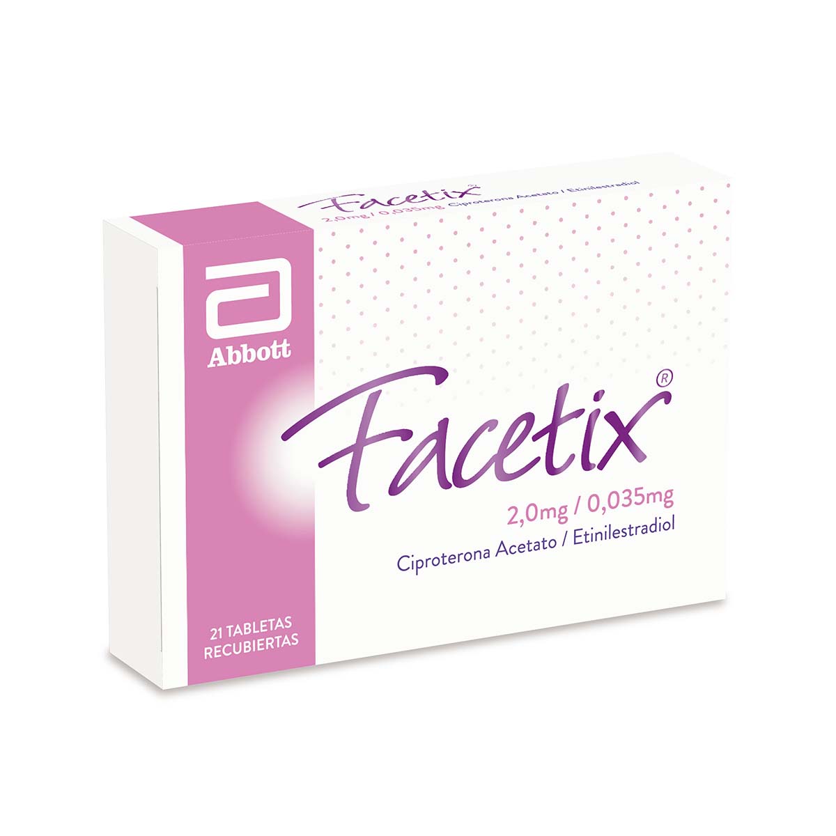 Facetix Ciproterona + Etinilestradiol 2.0mg/0.035mg Lafrancol Caja x 21 Tabletas