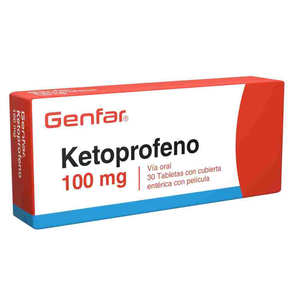 Ketoprofeno Genfar 100 mg Caja x 30 Tabletas