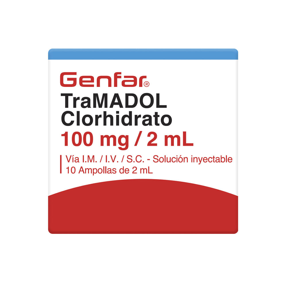 Tramadol 100mg/2ml Genfar Solución Inyectable Caja x 10 Ampollas