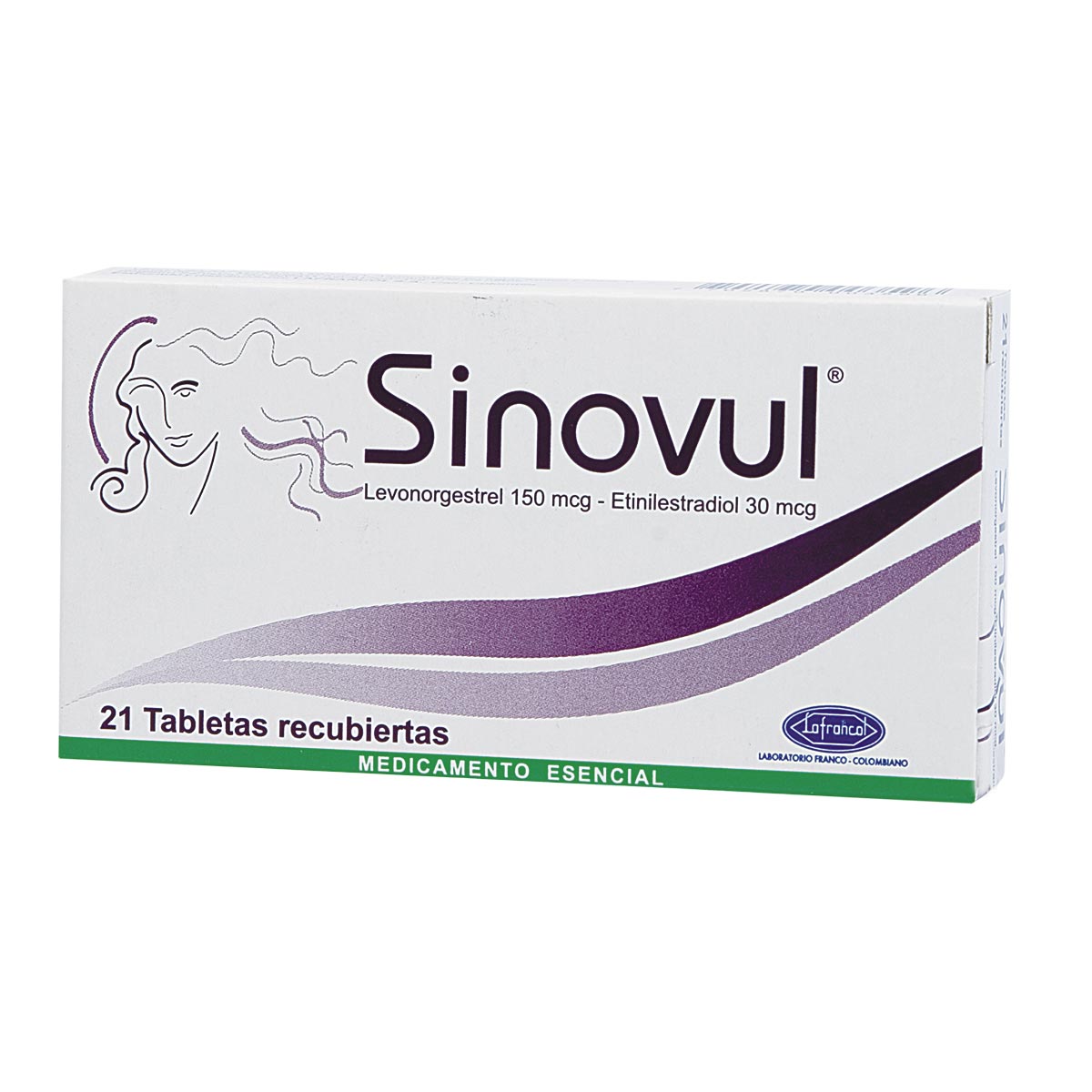 Sinovul Levonorgestrel + Etinilestradiol 0.15mg/0.03mg Abbott Caja x 21 Tabletas