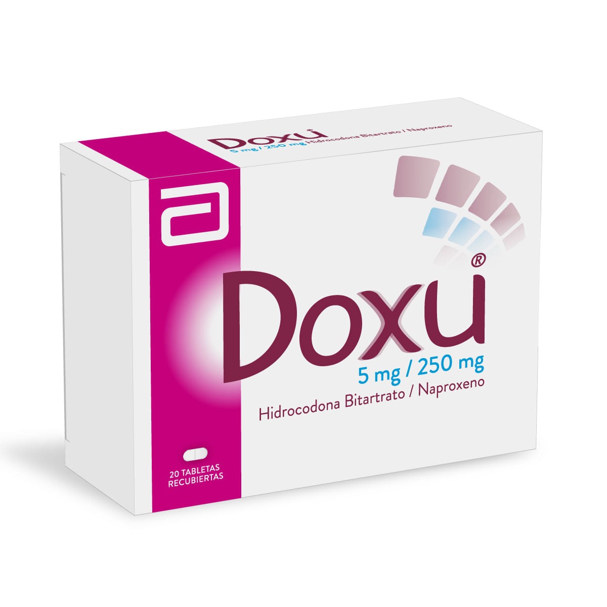 Doxu Hidrocodona Bitartrato + Naproxeno 5mg/250mg Abbott Caja x 20 Tabletas