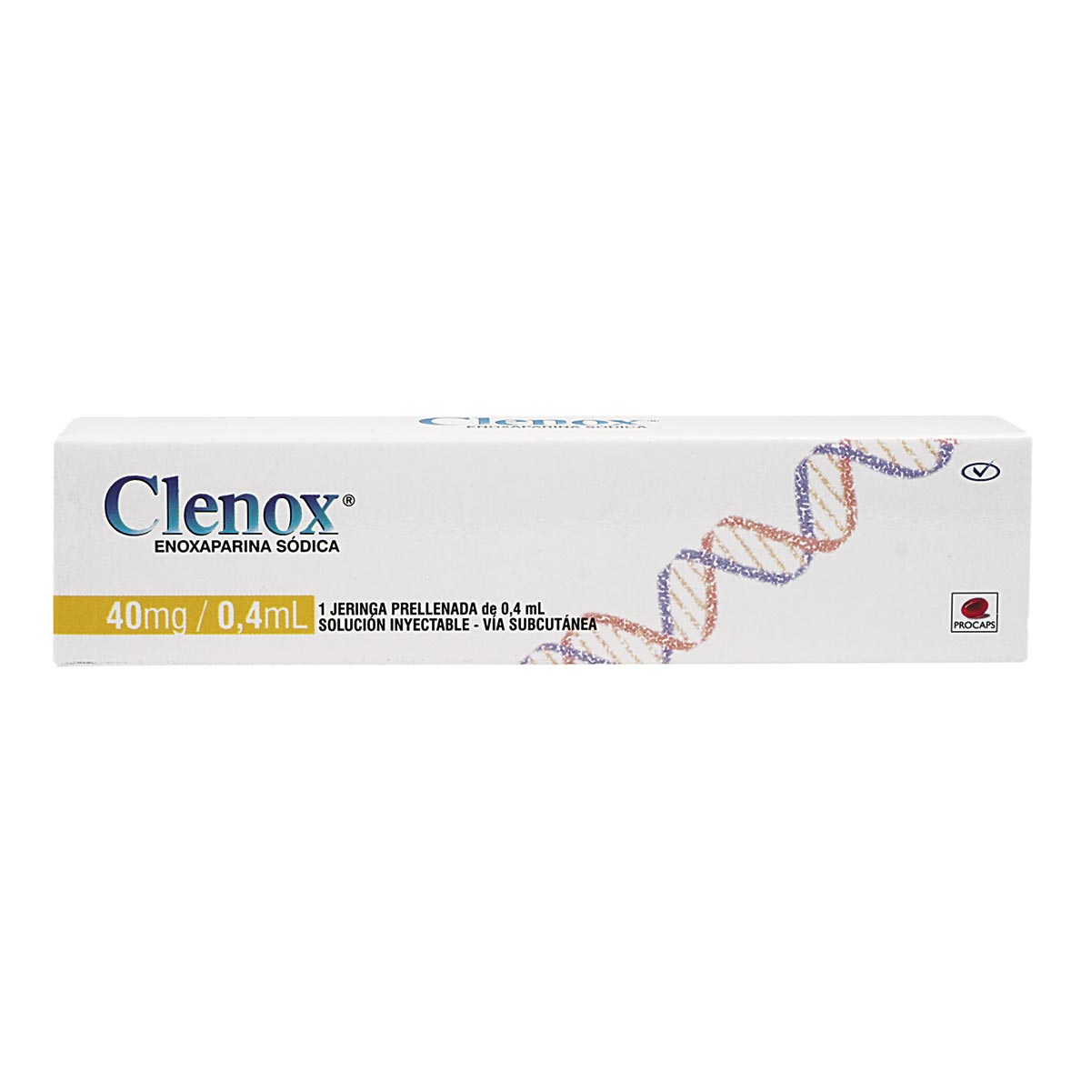 Clenox Enoxaparina Sódica 40mg/0.4ml Procaps Solución Inyectable Caja x 1 Jeringa