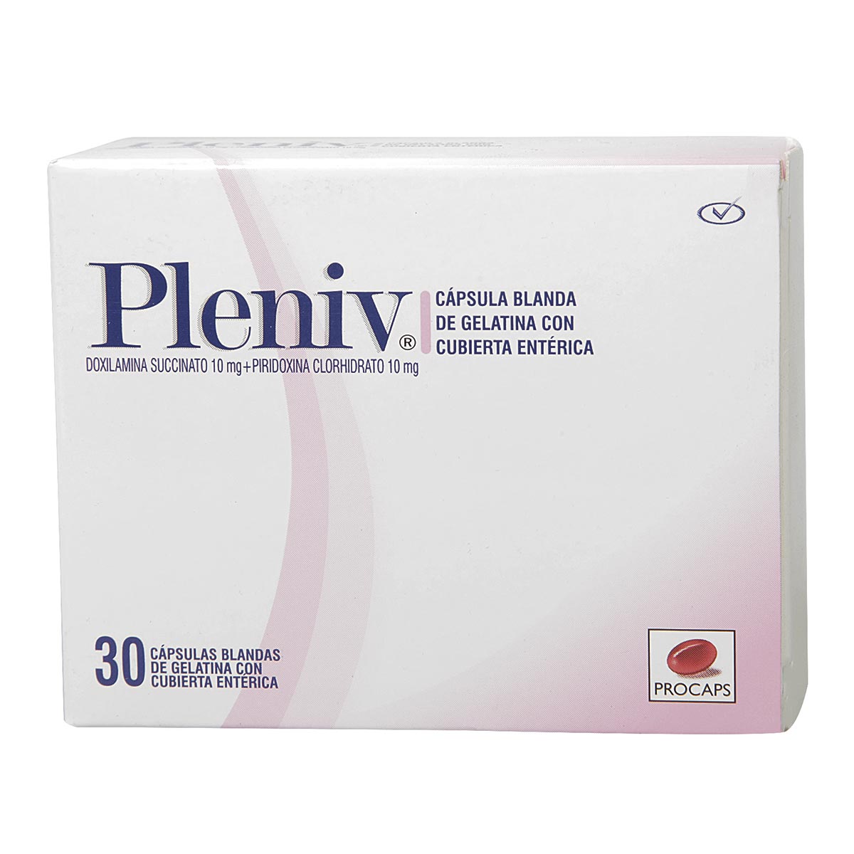 Pleniv Doxilamina + Piridoxina 10mg/10mg Procaps Caja x 30 Cápsulas