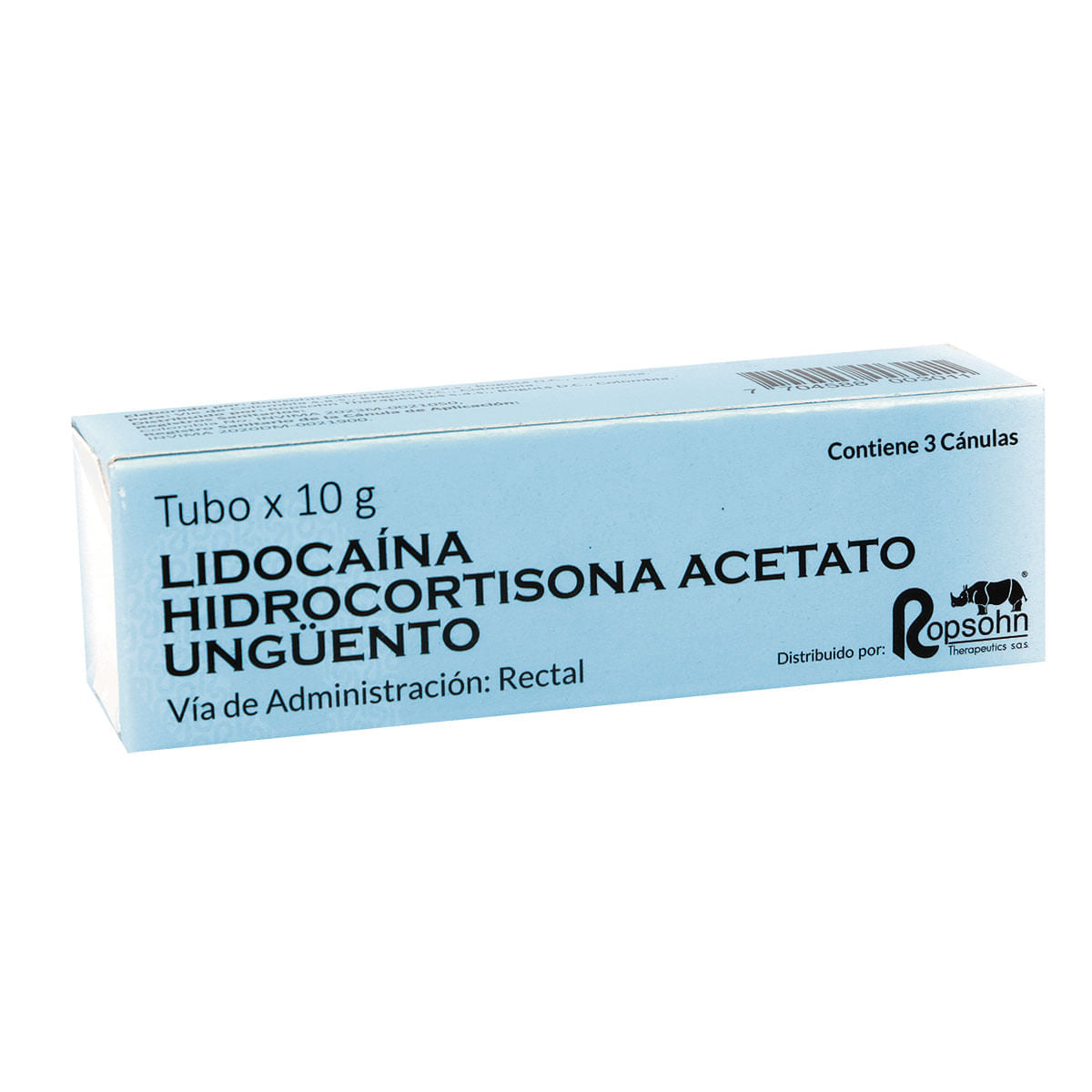 Lidocaína Hidrocortisona Acetato 5g/0,28g Ropsohn Ungüento Tubo x 10 gr