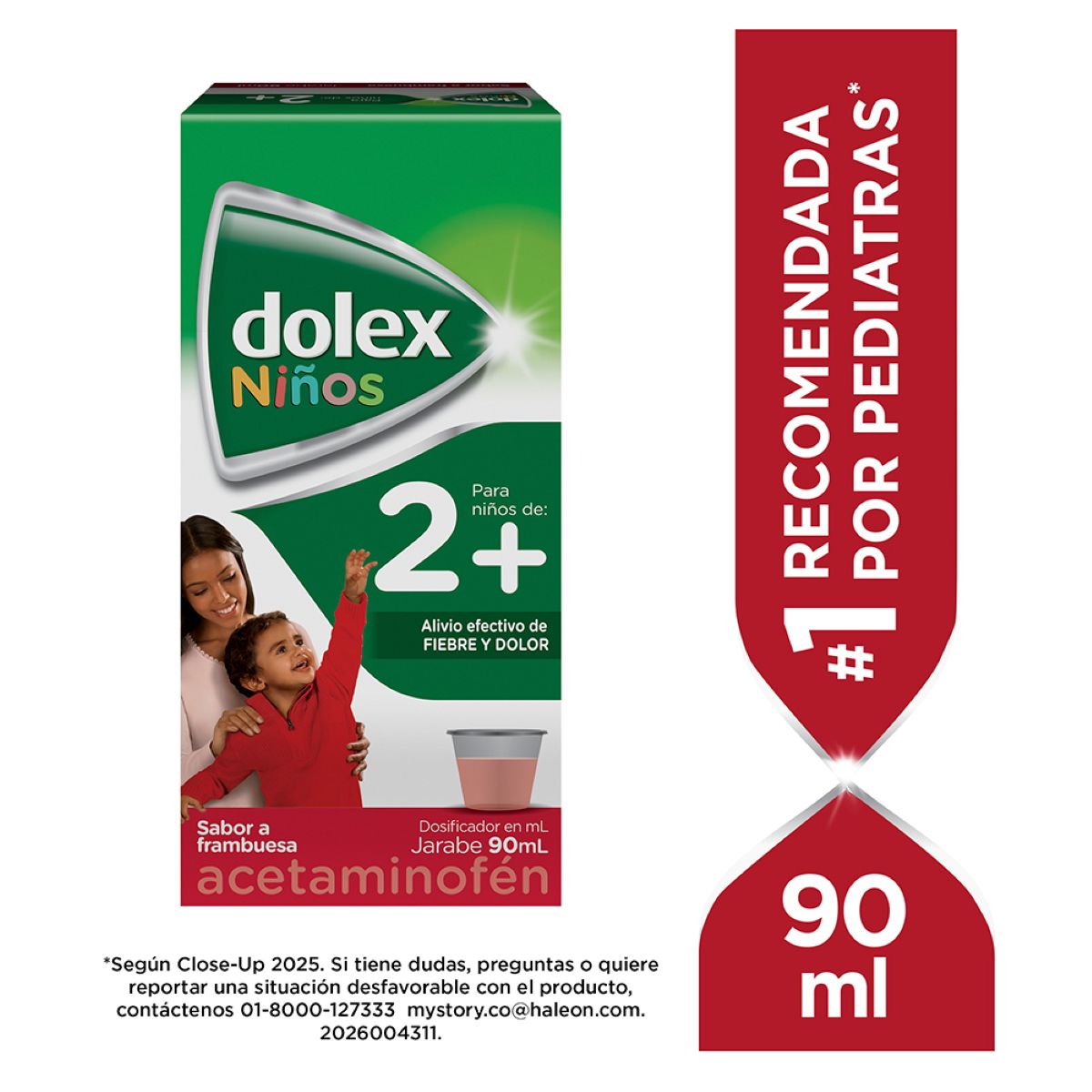 Dolex Niños 2+ Acetaminofén 160 mg Frasco x 90 ml