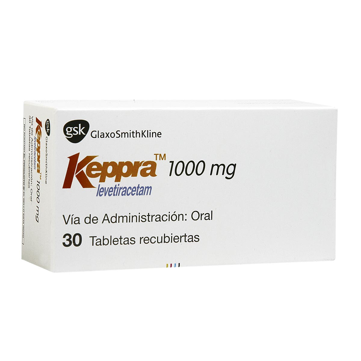 Keppra Levetiracetam 1000 mg Gsk Caja x 30 Tabletas