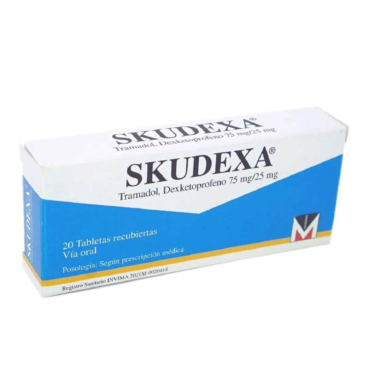 Skudexa Tramadol + Dexketroprofeno 75mg/25mg Menarini Caja x 20 Tabletas