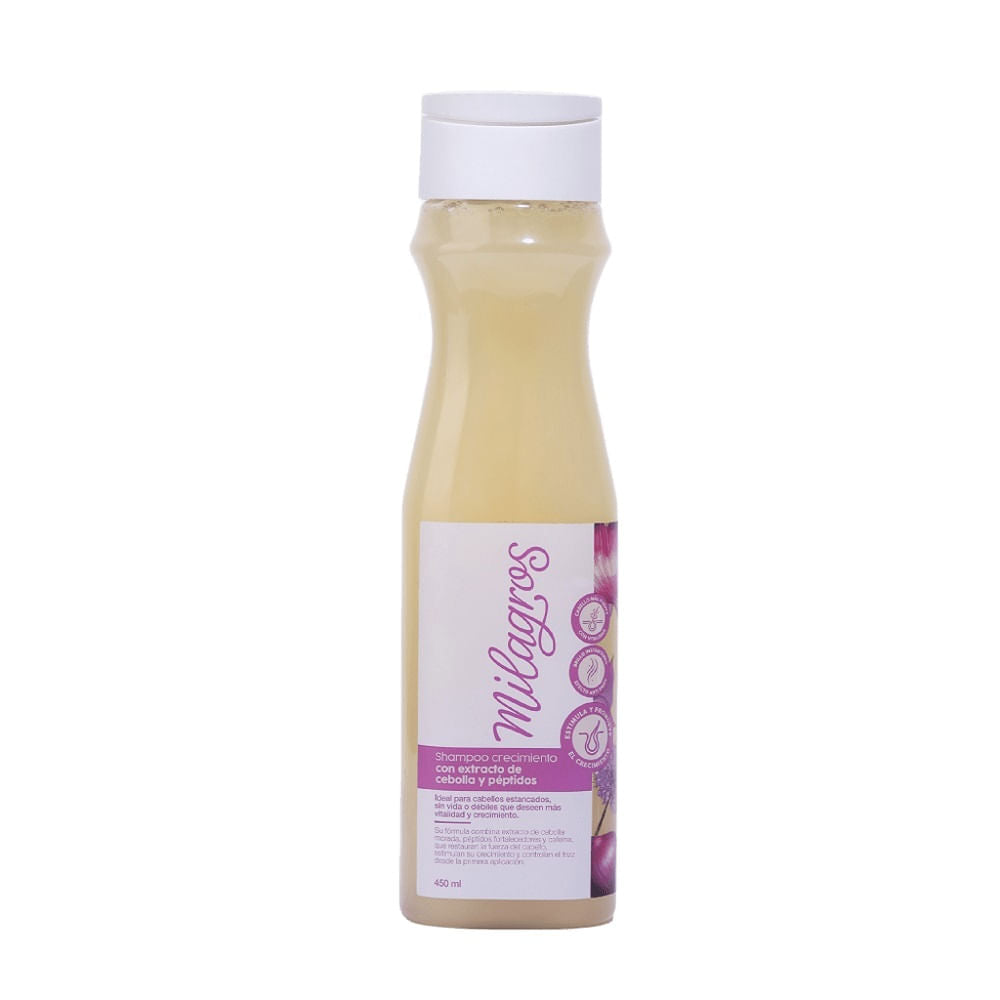 Shampoo Milagros Crecimiento Con Extracto De Cebolla Y Péptidos x 450 ml