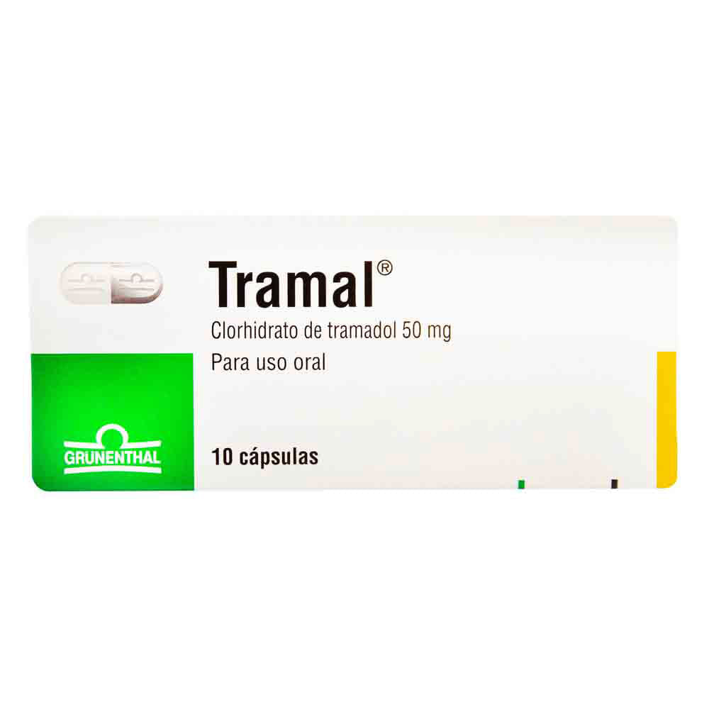 Tramal Clorhidrato de Tramadol 50 mg Grunenthal Caja x 10 Cápsulas