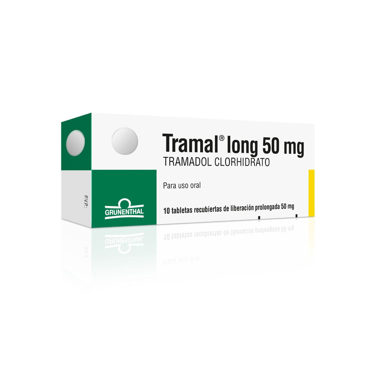Tramal Long Tramadol Clorhidrato 50 mg Grunenthal Caja x 10 Tabletas