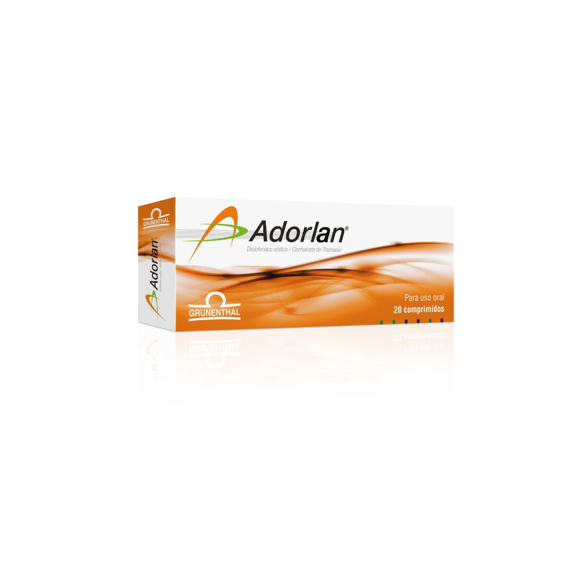 Adorlan Diclofenaco + Traadol 25mg/25mg Grunenthal Caja x 20 Comprimidos