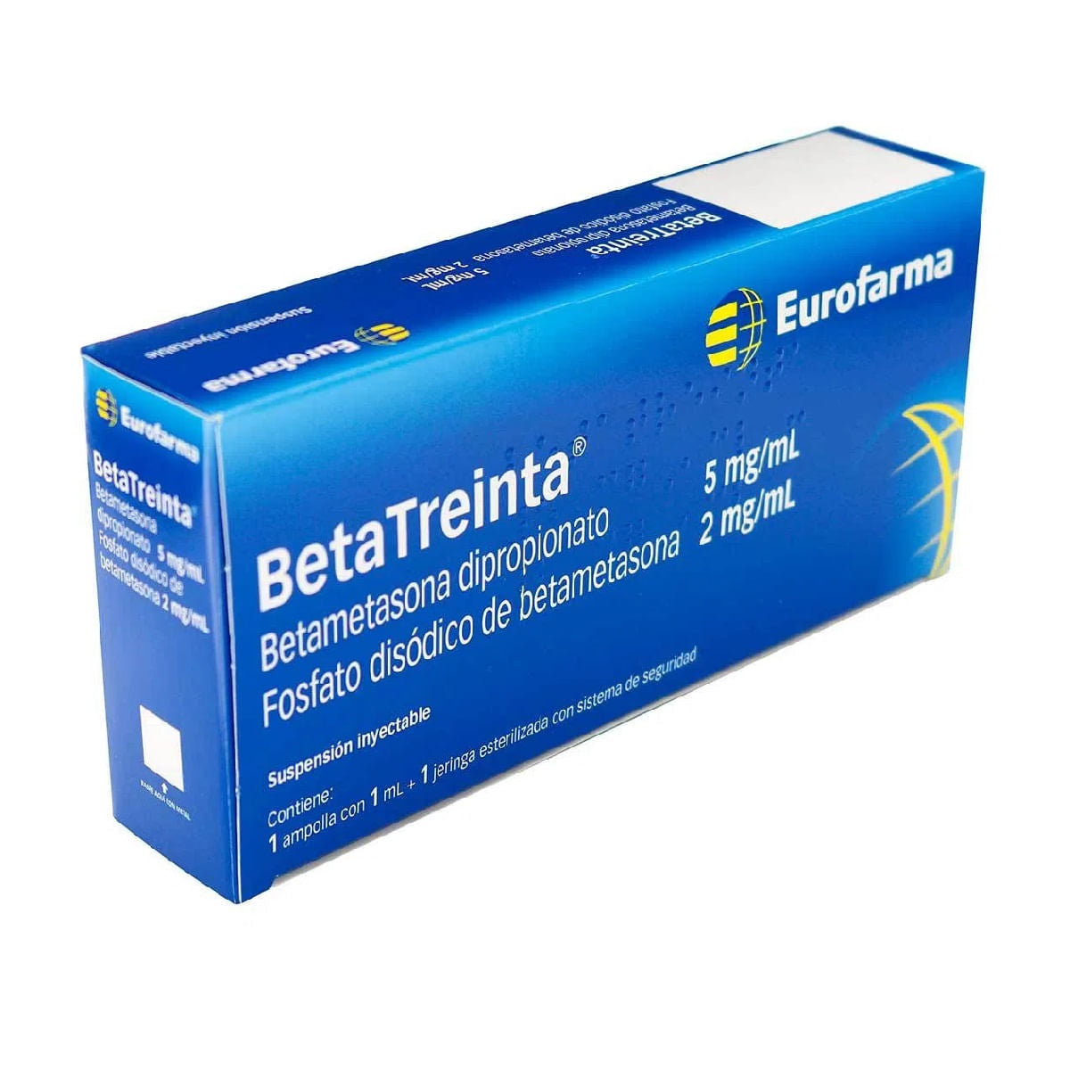 Betatreinta Betametasona Dipropionato + Betametasona Fosfato 5mg/2mg Eurofarma x 1 Ampolla
