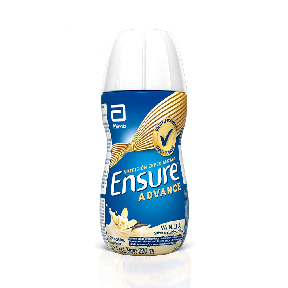 Ensure Advance Vainilla Con Proteina + HMB Liquido Botella x 220 ml