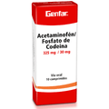 Acetaminofén + Fosfato de Codeina Genfar 325/30mg Caja x 10 Comprimidos