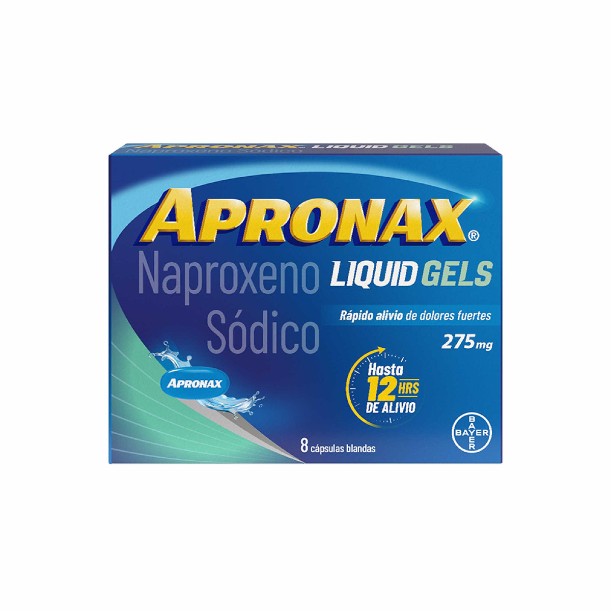 Apronax Liquid Naproxeno 275 mg Bayer Caja x 8 Cápsulas