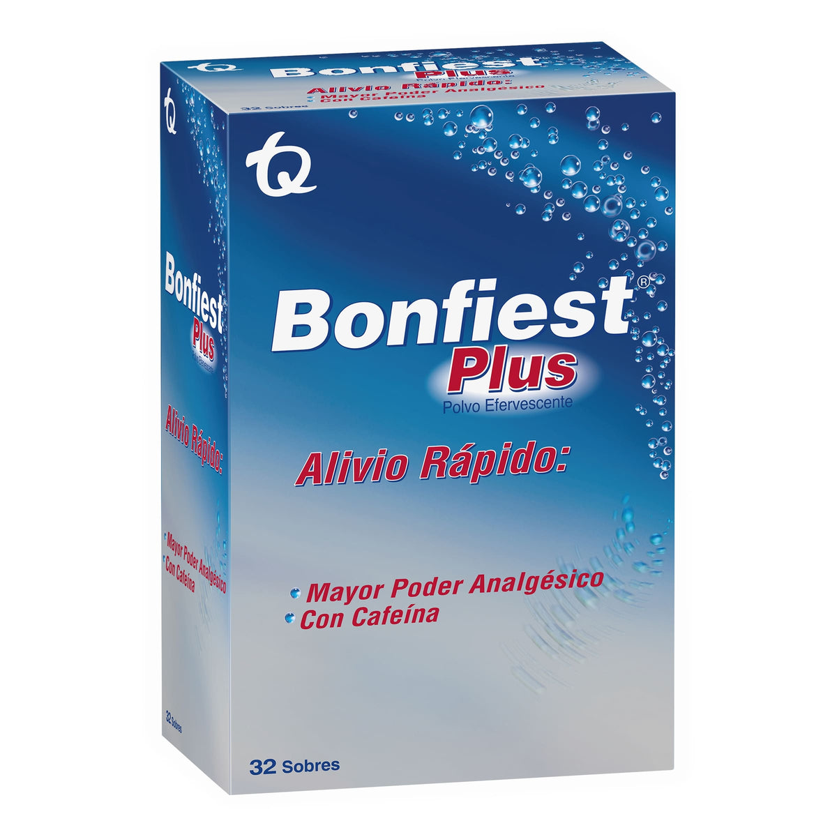 Bonfiest Plus Ácido Acetilsalicilico + Bicarbonato de Sodio Tecnoquímicas Caja x 32 Sobres