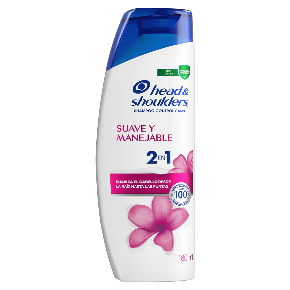 Shampoo 2 En 1 Head & Shoulders Suave Y Manejable x 180 ml
