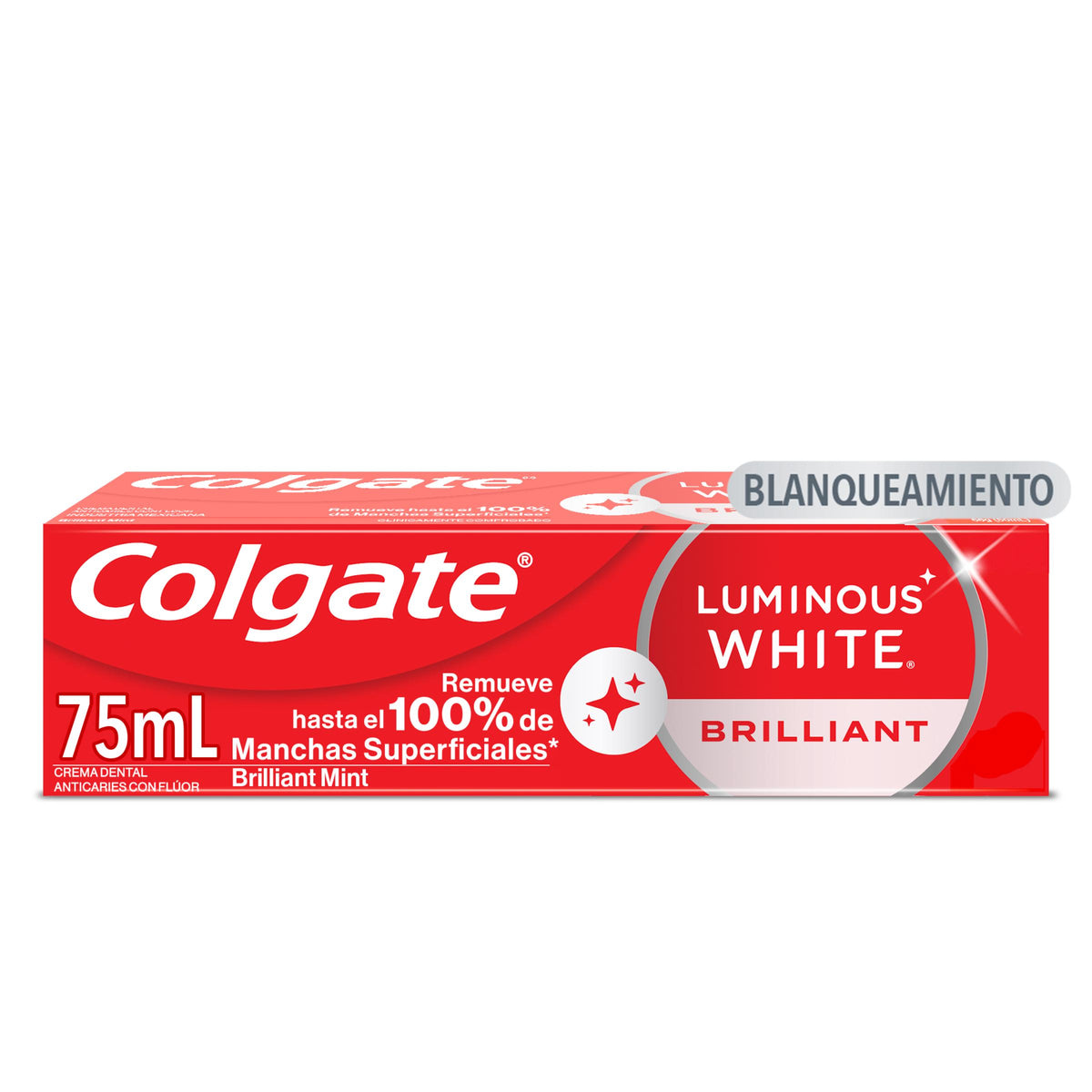 Crema Dental Blanqueadora Colgate Luminous White Brilliant Caja x 75 ml