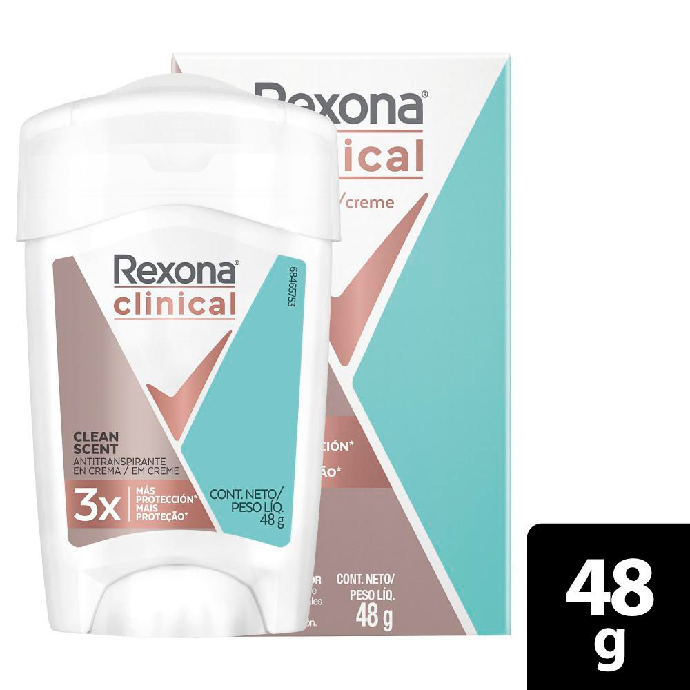 Desodorante Mujer Rexona Clinical Clean Fresh Frasco x 48 gr